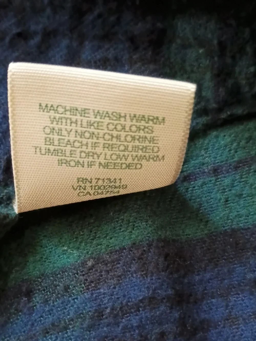 L.L. Bean Plaid Flannel Robe
